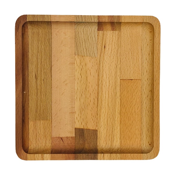 پیش دستی چوبی راش مدل مربع کد 68